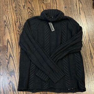 James Perse Black Turtleneck Sweater